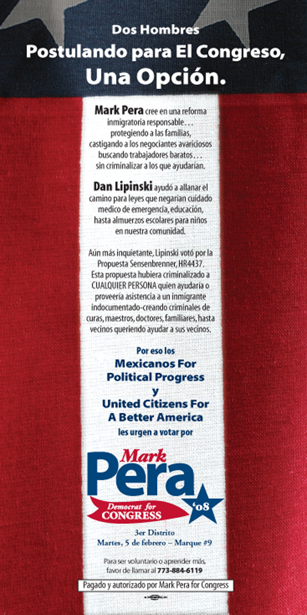 Dos Hombre Postulando pera El Congreso, Una Opci&oacute;n Graphic